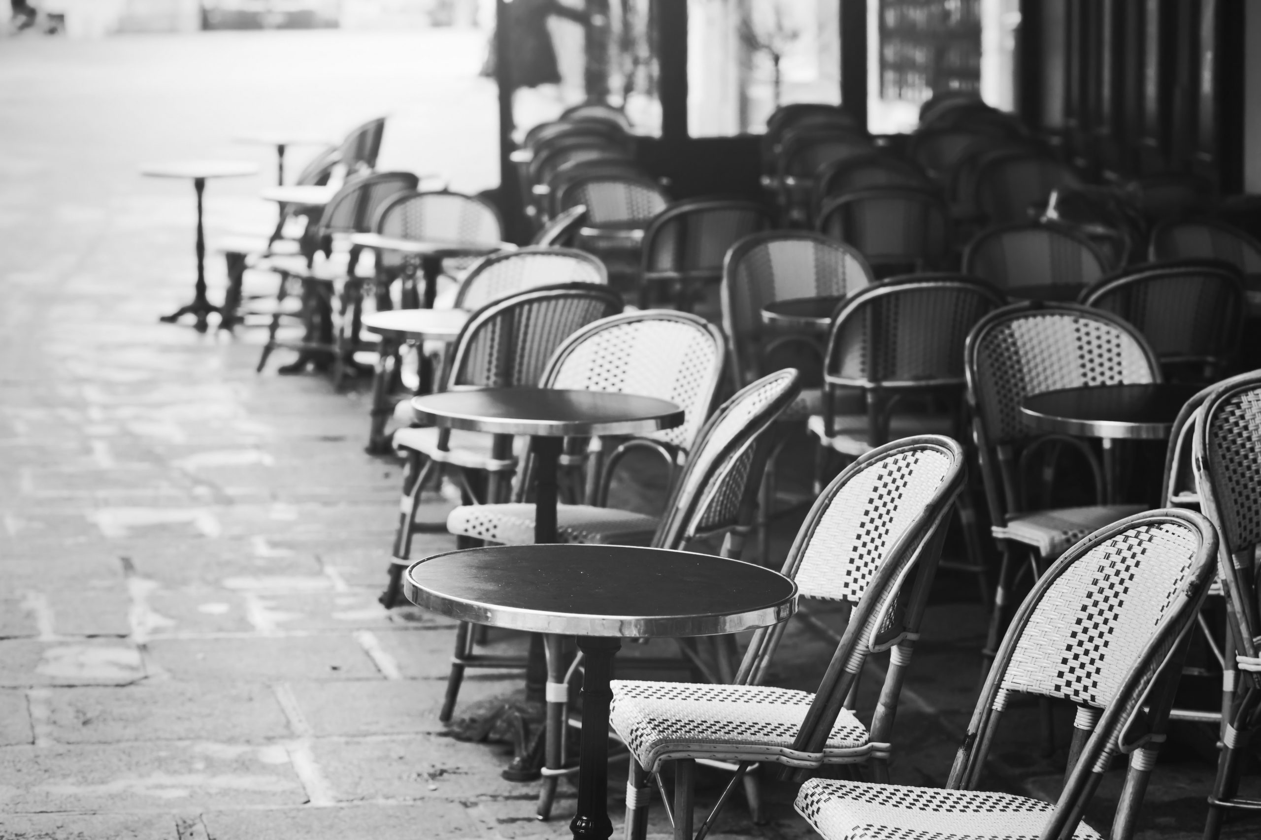 Terrasse de bar vide